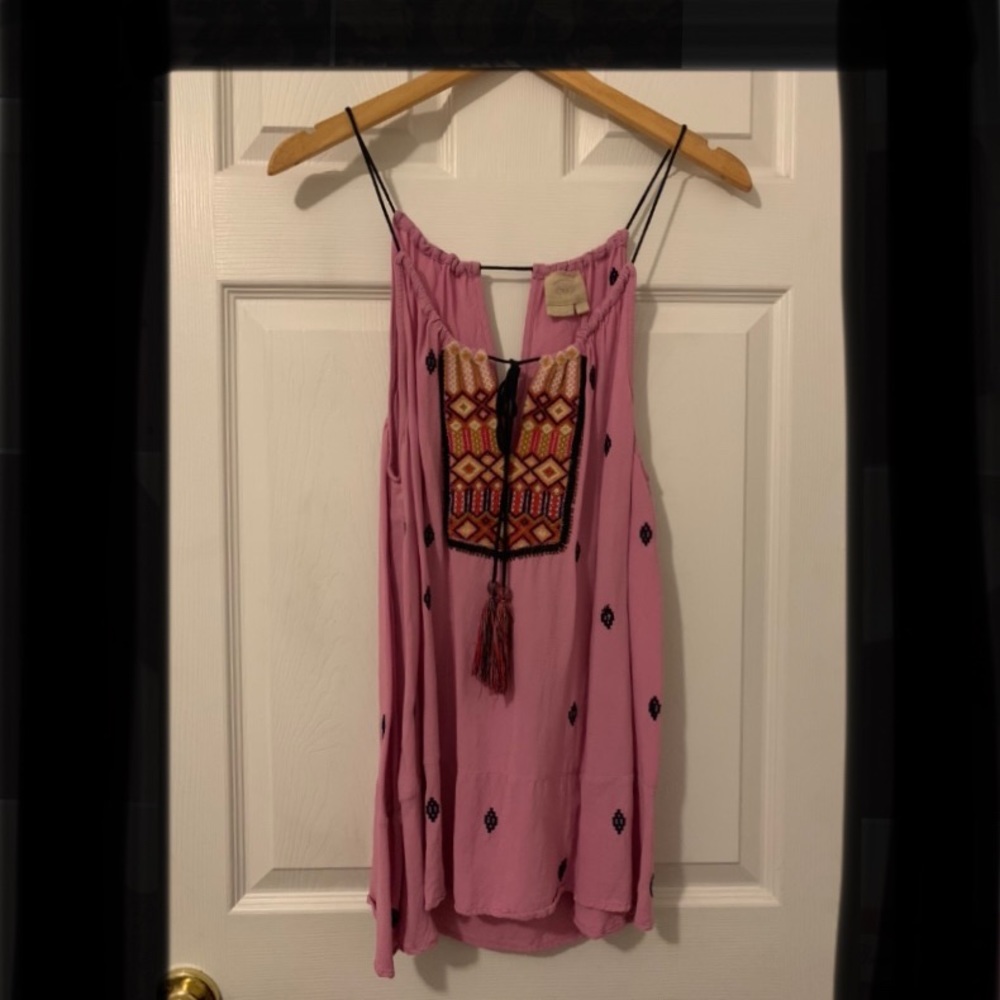 Beaded/embroidered tank top